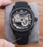 Copy Patek Philippe Geneve Open-Work Dial Rubber Strap Watches